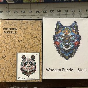 2 wooden puzzles